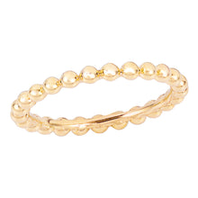 Load image into Gallery viewer, 14k Gold Stackable Beaded Band
