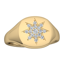 Load image into Gallery viewer, 14k 0.20ctw Diamond Signet Ring
