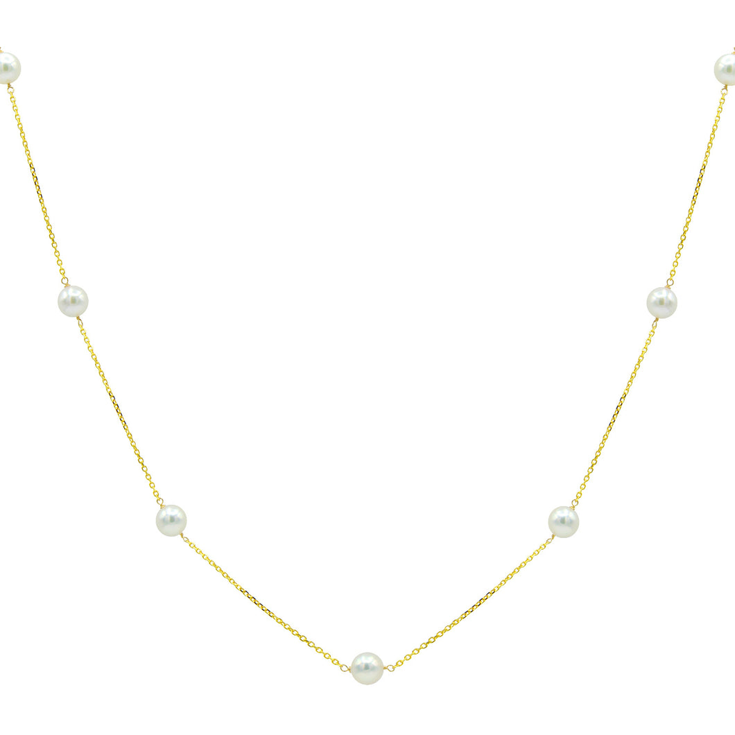 14k Akoya Pearl By The Yard Necklace