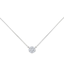 Load image into Gallery viewer, 14k 0.35ctw Diamond Cluster Necklace
