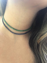 Load image into Gallery viewer, 14k 5.00ctw Emerald Tennis Choker Necklace
