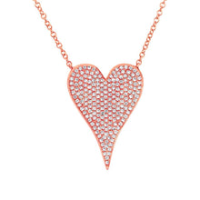 Load image into Gallery viewer, 14k 0.50ctw Diamond Heart Necklace
