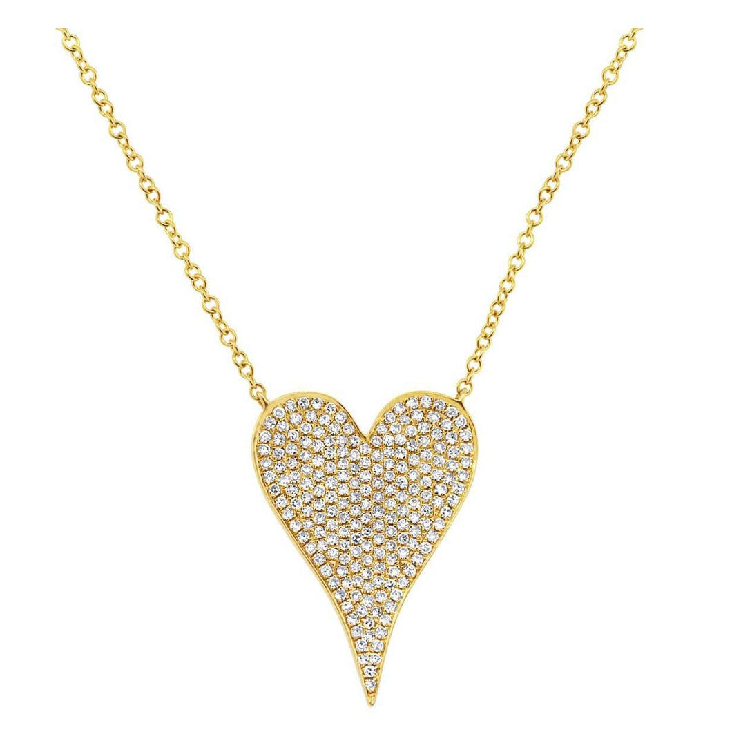 14k 0.50ctw Diamond Heart Necklace