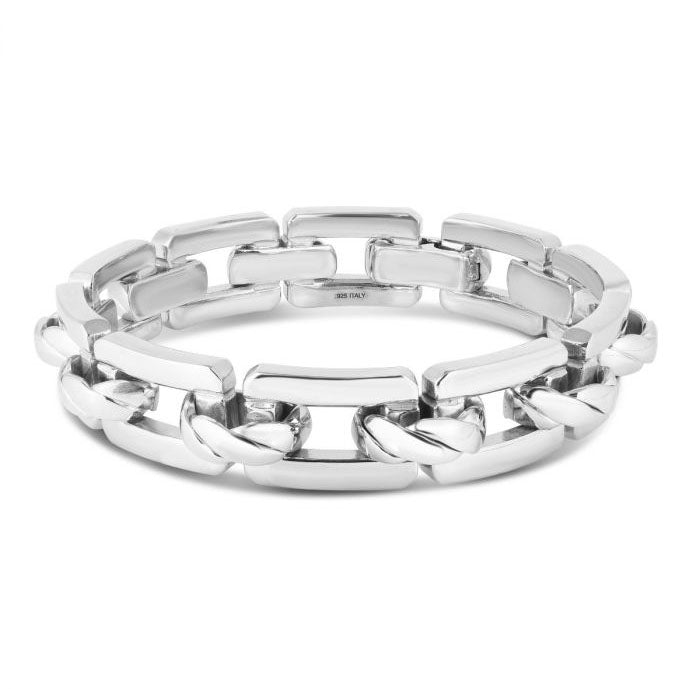 Sterling Silver Big Octalink Bracelet