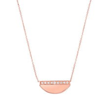 Load image into Gallery viewer, 14K Gold Half Moon Diamond Necklace
