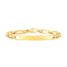 Load image into Gallery viewer, 14K Gold Paperclip Chain ID Bracelet
