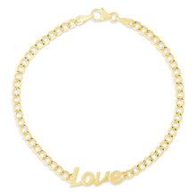 Load image into Gallery viewer, 14K Love Curb Bracelet
