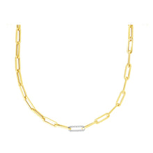 Load image into Gallery viewer, 14K 0.32ctw Diamond Paperclip Chain Necklace
