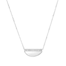 Load image into Gallery viewer, 14K Gold Half Moon Diamond Necklace
