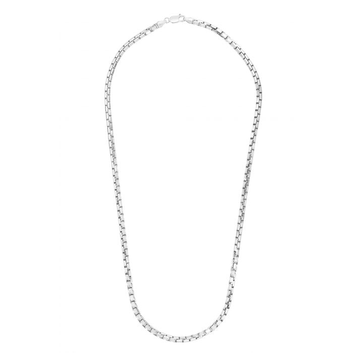 Silver 4.8mm Octogonal Box Chain Necklace