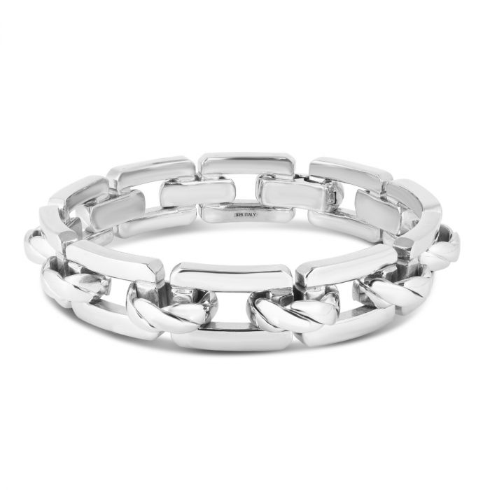 Men's Big Octalink Bracelet in Sterling Silver
