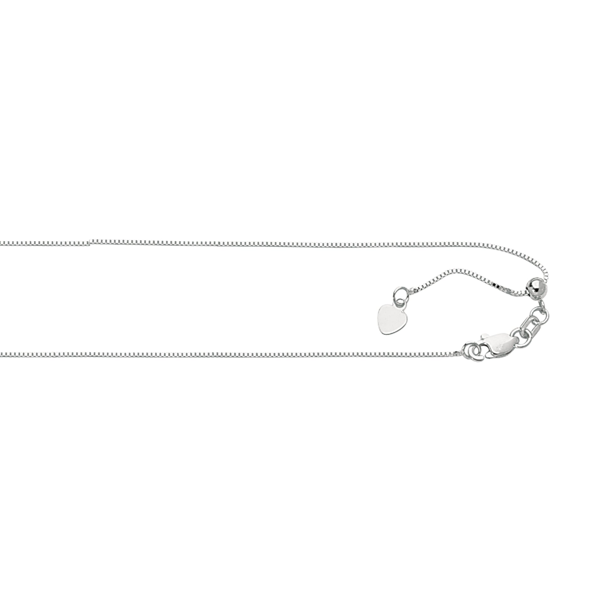Royal Chain 10K Gold 0.68mm Adjustable Box Chain 015ABOX