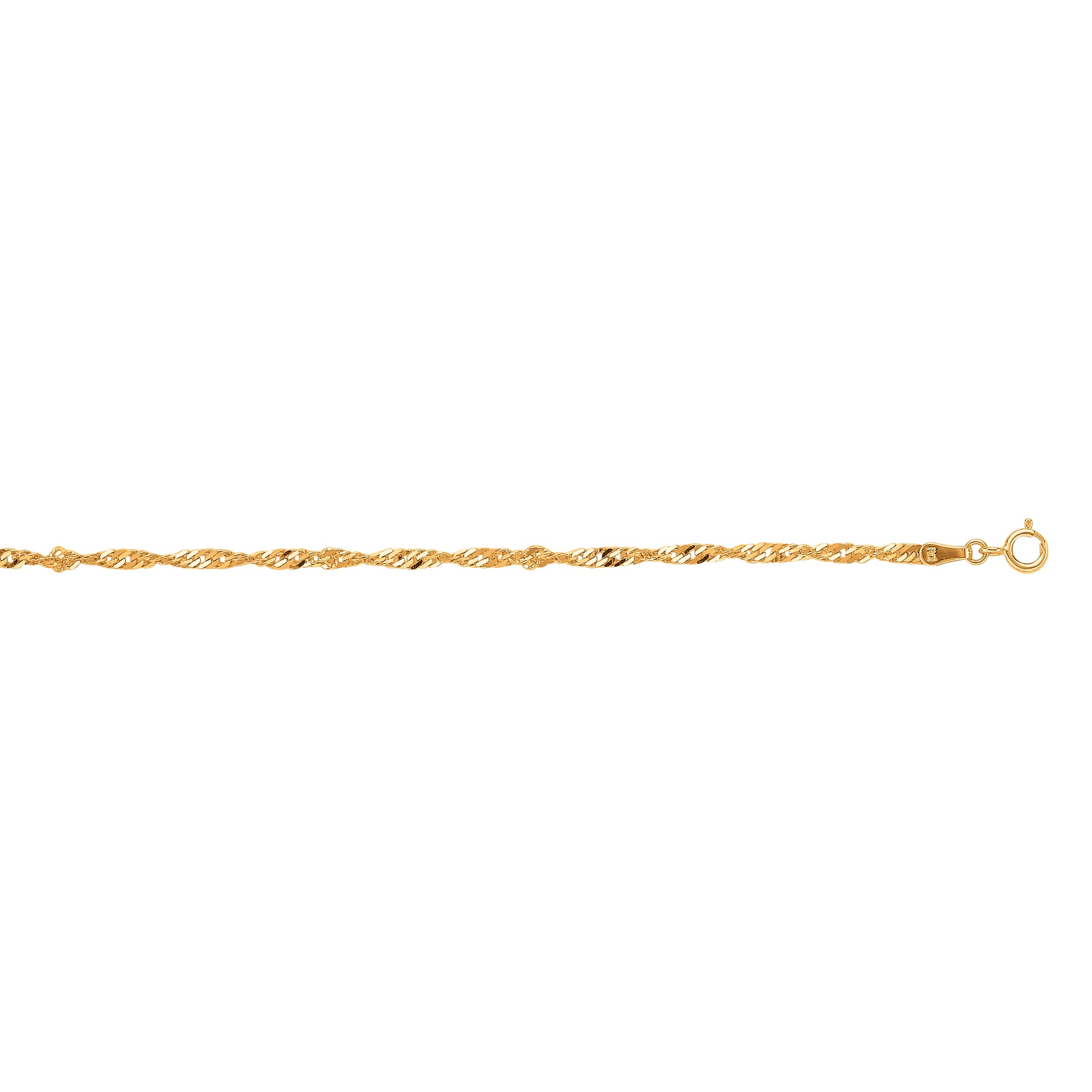 Royal Chain 10K Gold 2.2mm Singapore Chain 040SING
