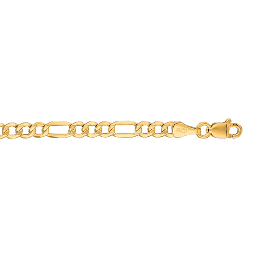 Royal Chain 10K Gold 3.7mm Lite Figaro Chain 080LFIG