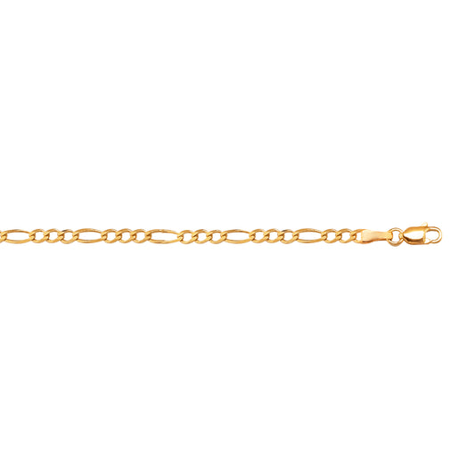 Royal Chain 10K Gold 2.6mm Figaro Chain 080RFIG