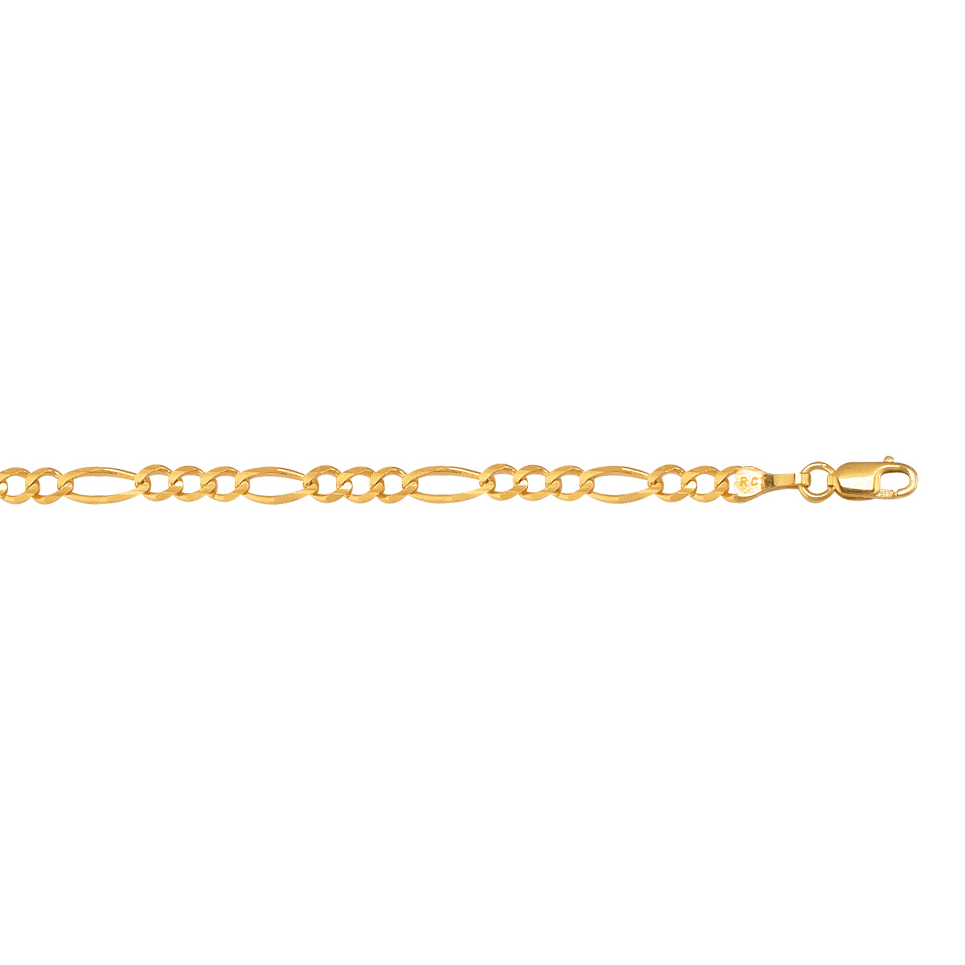 Royal Chain 10K Gold 3.7mm Figaro Chain 100RFIG