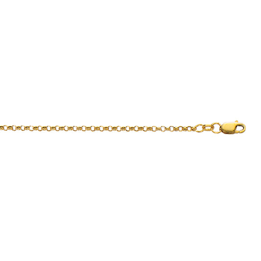 Royal Chain 10K Gold 2.4mm Lite Rolo Chain 100R