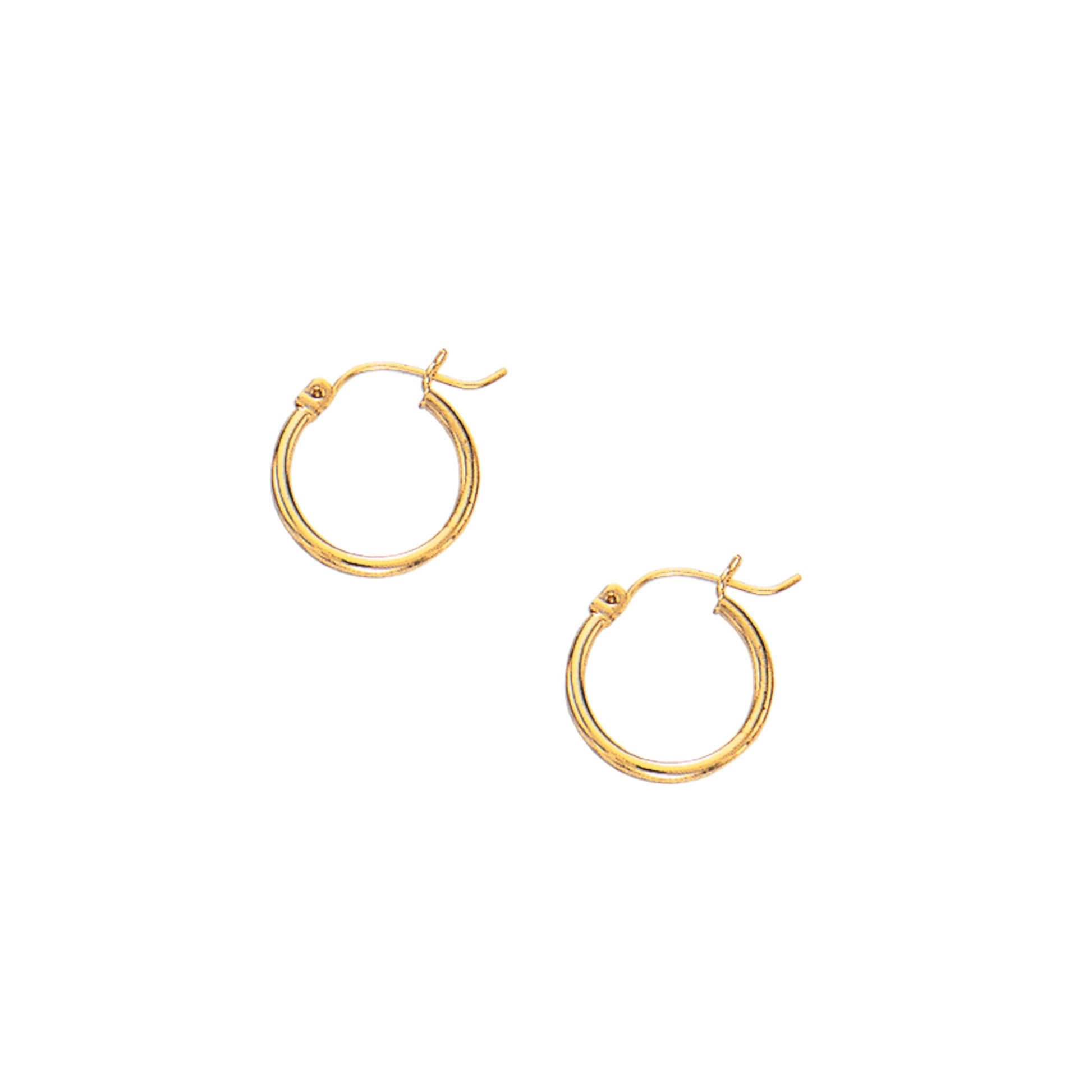 Royal Chain 10K Gold 2x15mm Hoop Earring 206LT