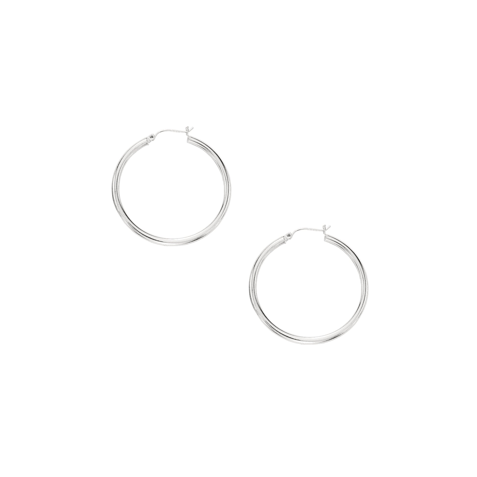 Royal Chain 10K Gold 2x30mm Hoop Earring 209LT