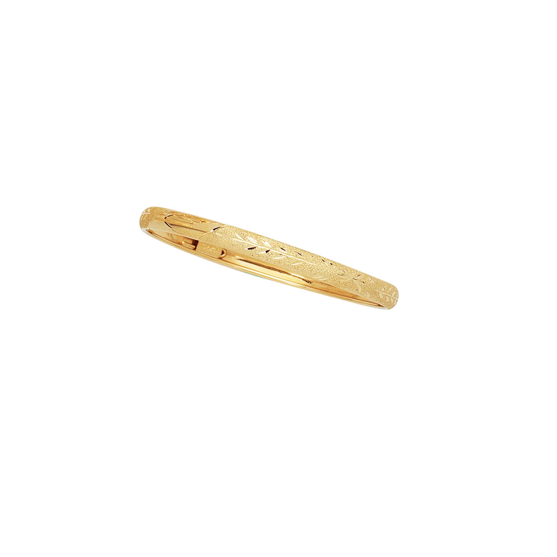 Royal Chain 10K Gold 4mm Diamond Cut Bangle 24BANB