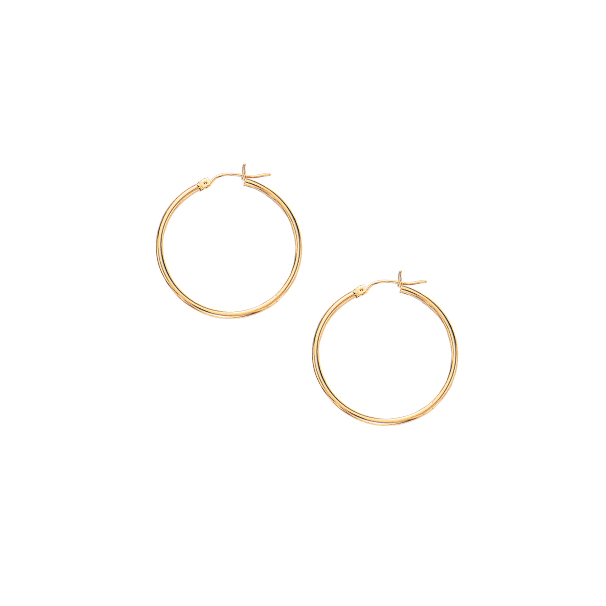 Royal Chain 10K Gold 1.5x25mm Hoop Earring 263LT