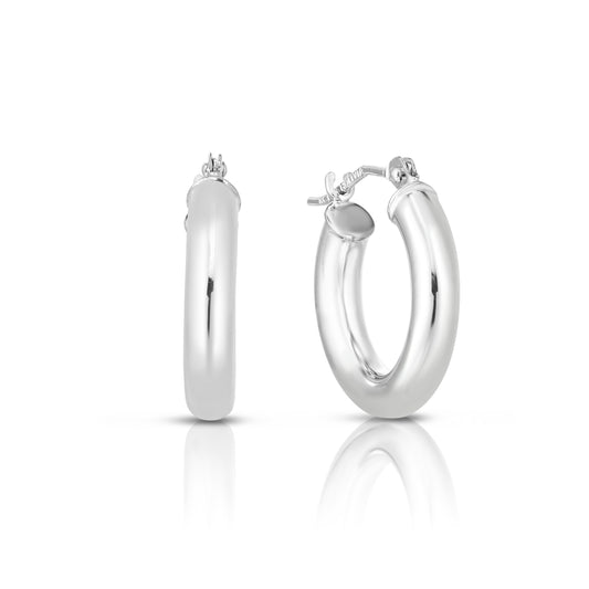 Royal Chain 10K Gold 3x25mm Hoop Earring 3000ER