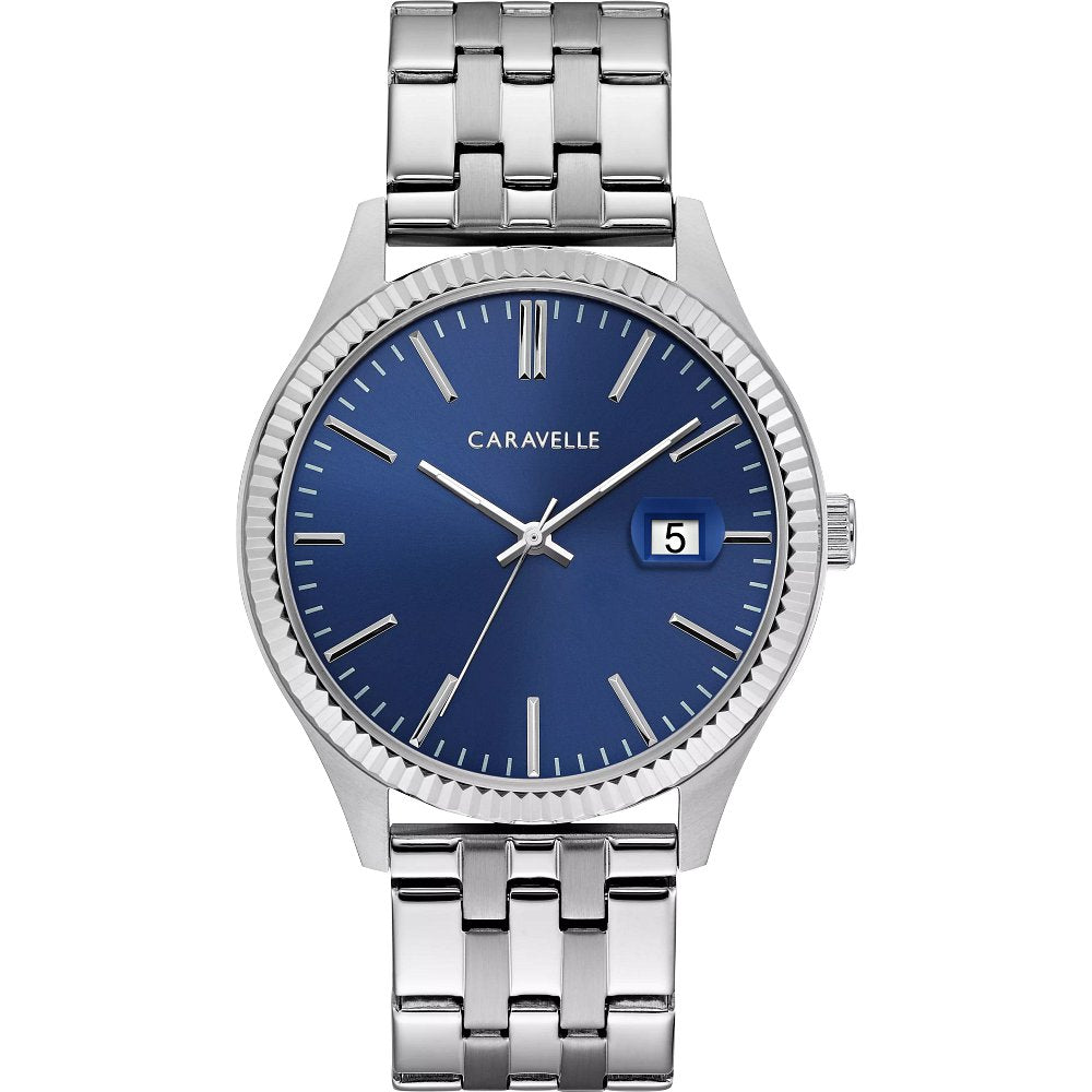 Bulova Caravelle Stainless Steel Classic CAR Mens Watch Watch 43B151