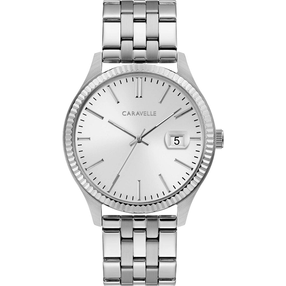Bulova Caravelle Stainless Steel Classic CAR Mens Watch Watch 43B163