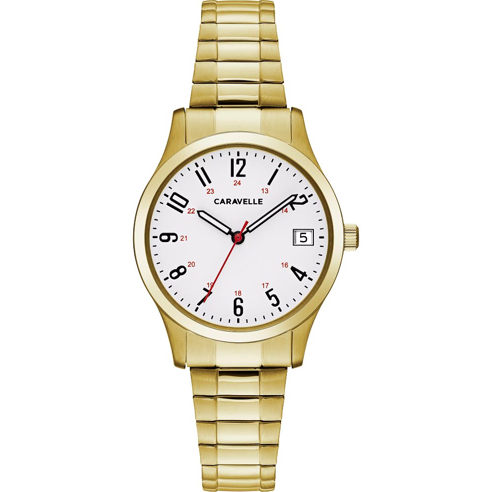 Bulova Caravelle Stainless Steel Classic CAR Ladies Watch Watch 44M113
