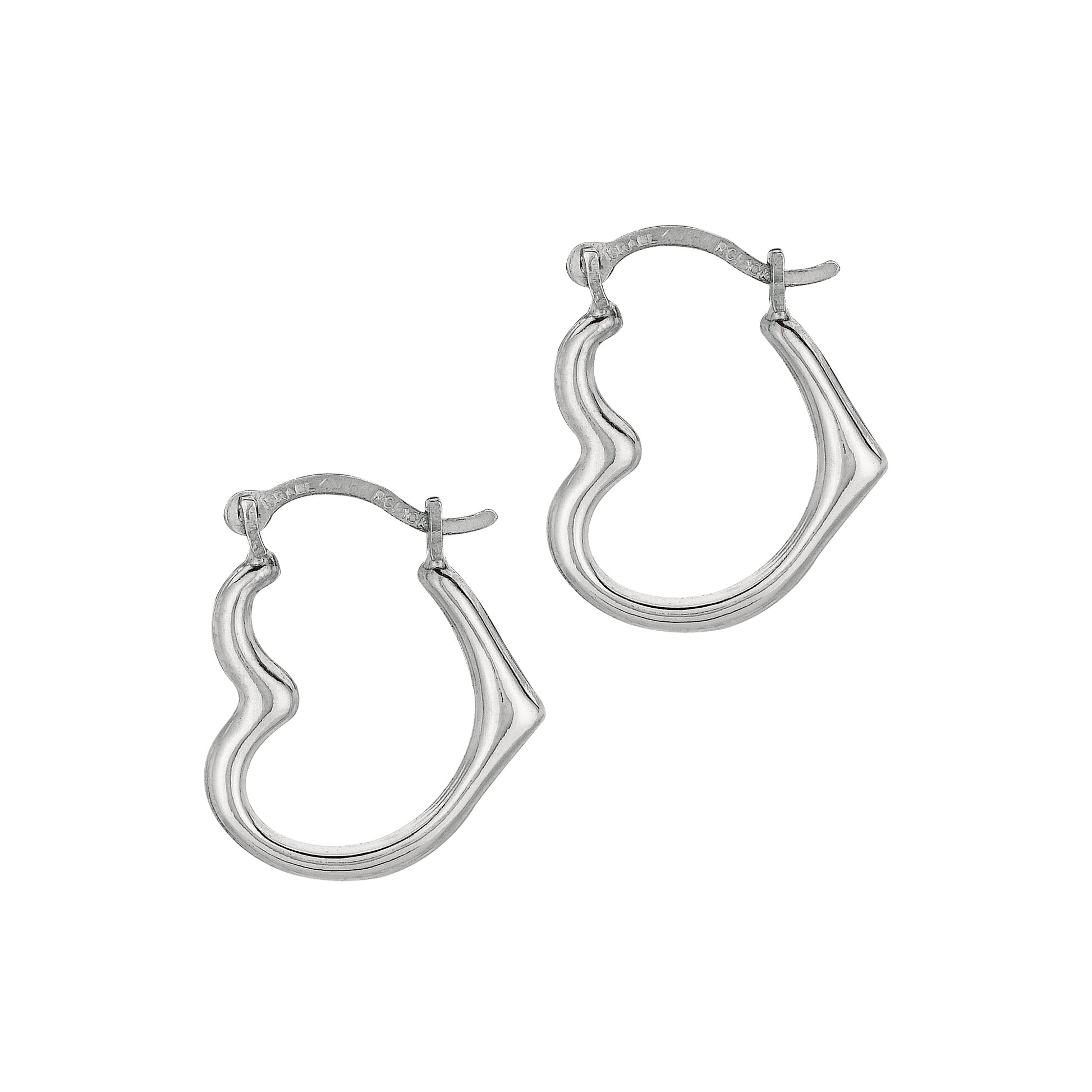 Royal Chain 10K Gold Heart Hoop Earring 515ER