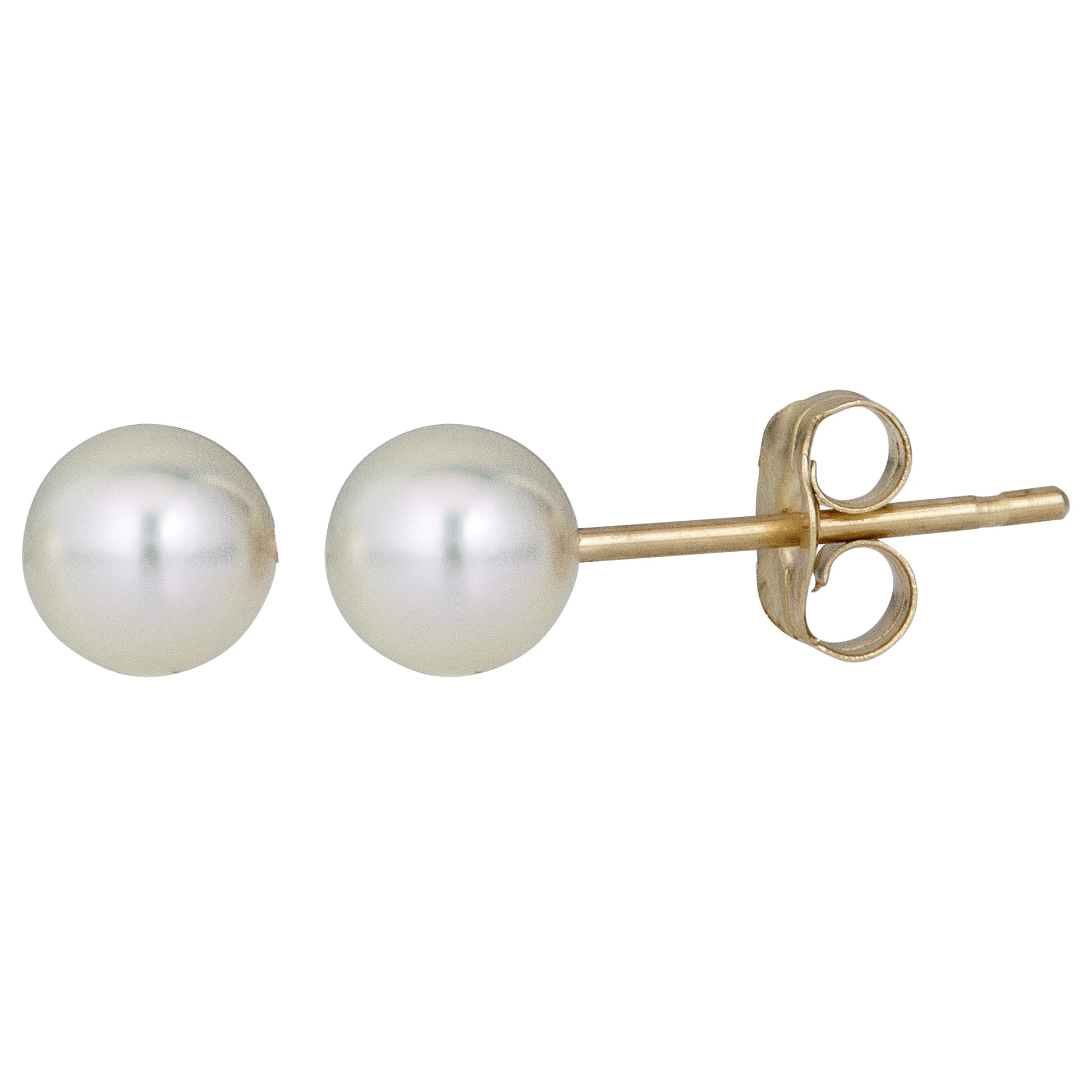 Royal Chain 14K Gold Pearl Stud Earring