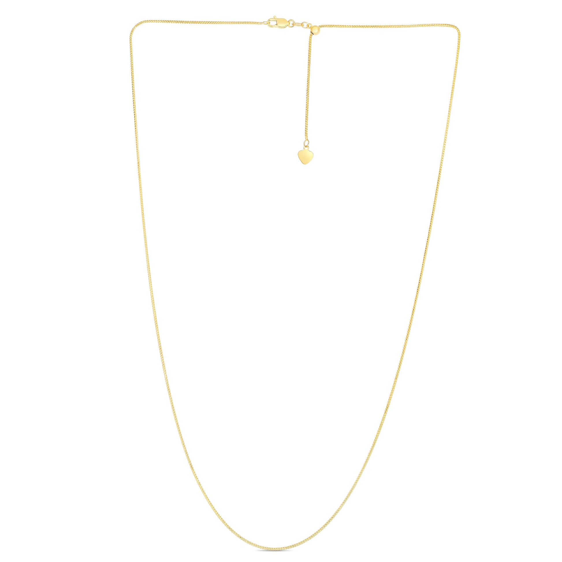 Royal Chain 14K Gold 1mm Adjustable Franco Chain AFR1