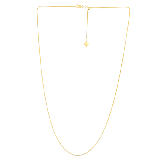 Royal Chain 14K Gold 1mm Adjustable Franco Chain AFR1