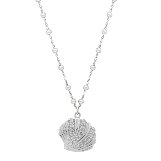 Royal Chain Silver Sea Shell Necklace AGC17816