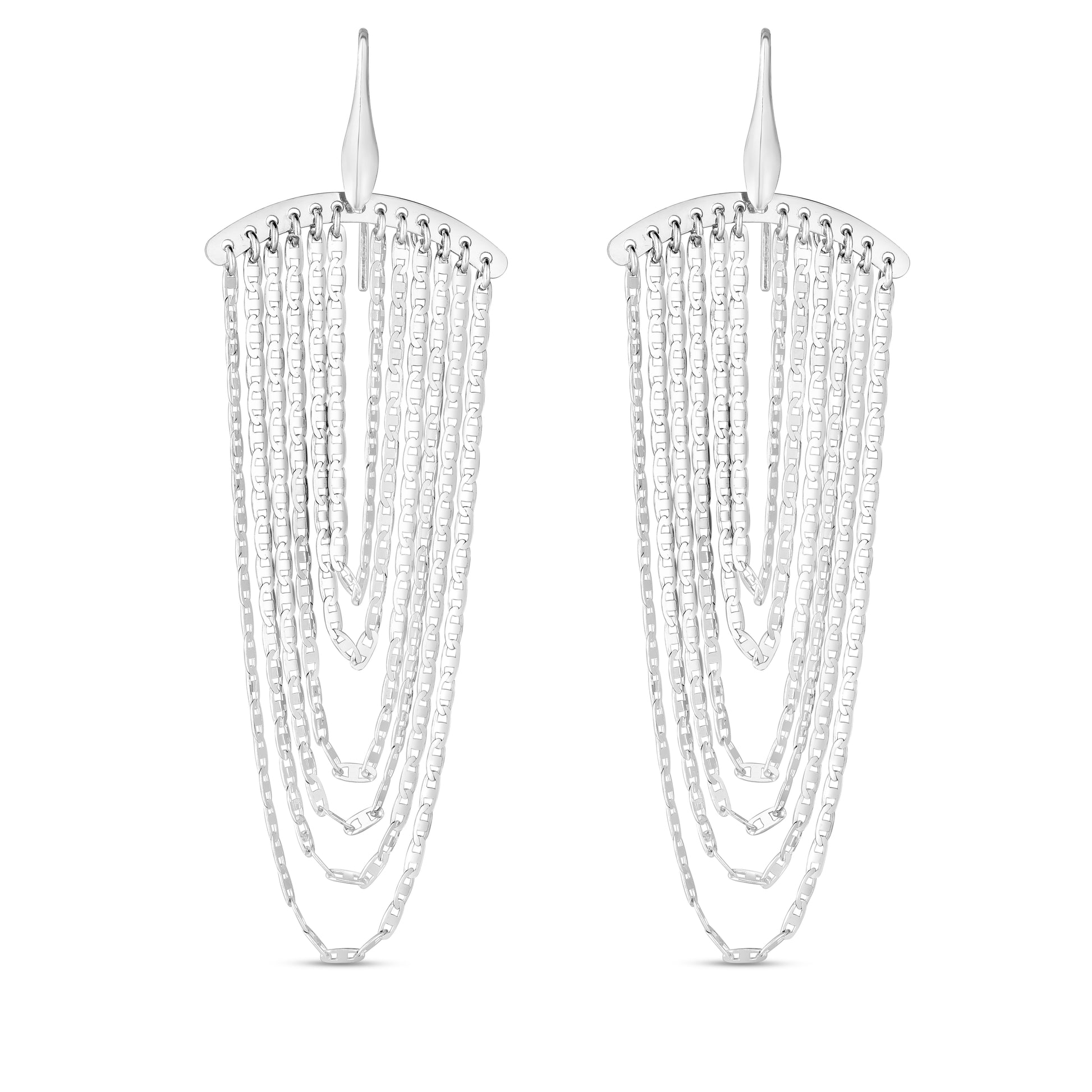 Royal Chain Sterling Silver Chandelier Earrings AGE14718