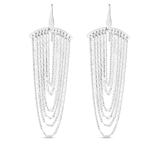 Royal Chain Sterling Silver Chandelier Earrings AGE14718