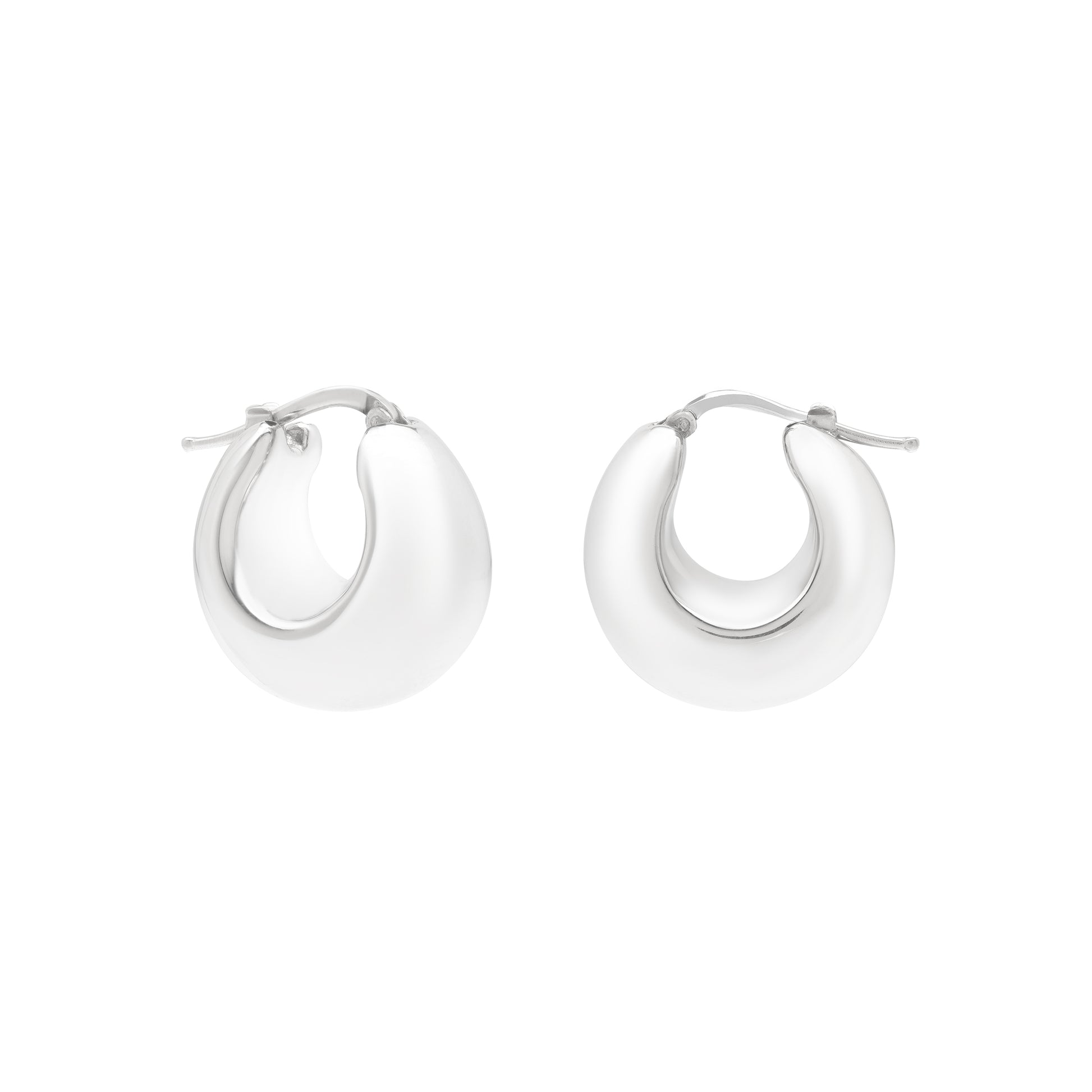 Royal Chain Silver Large Graduated Hoops AGE15601