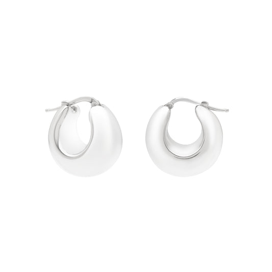 Royal Chain Silver Large Graduated Hoops AGE15601