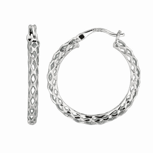 Royal Chain Silver 20MM Birdcage Earring AGE551