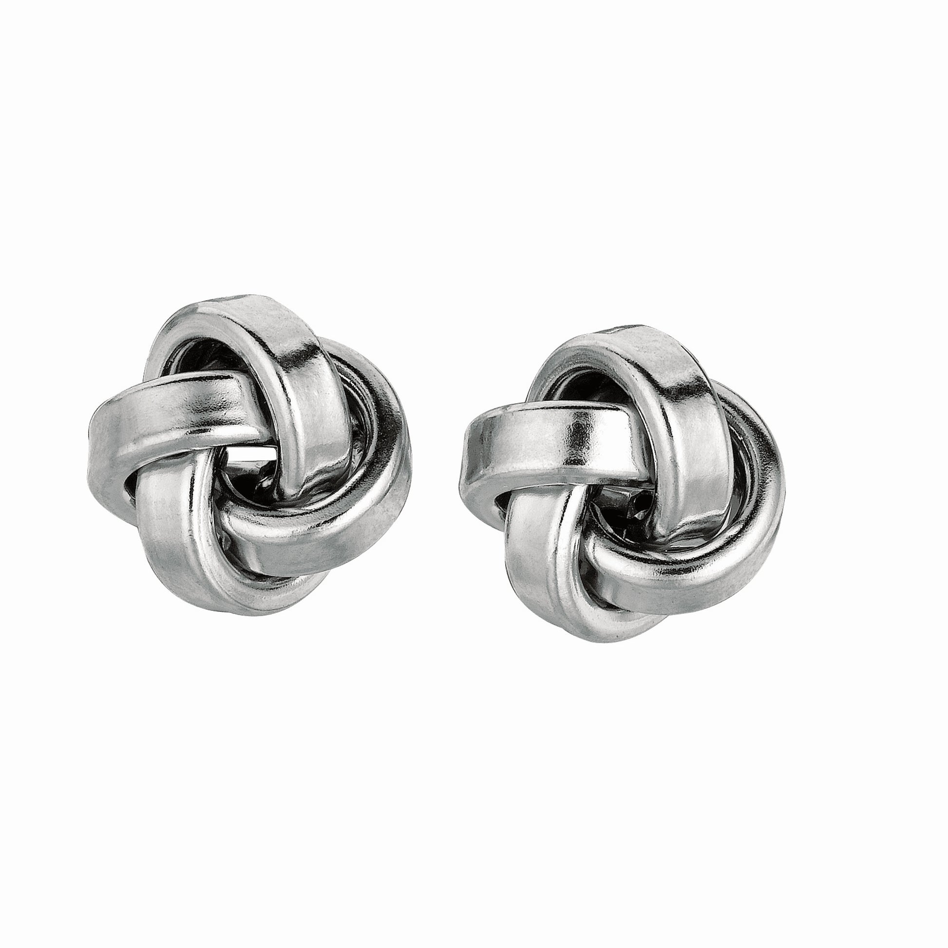 Royal Chain Silver Medium Polished Love Knot Earring AGE786