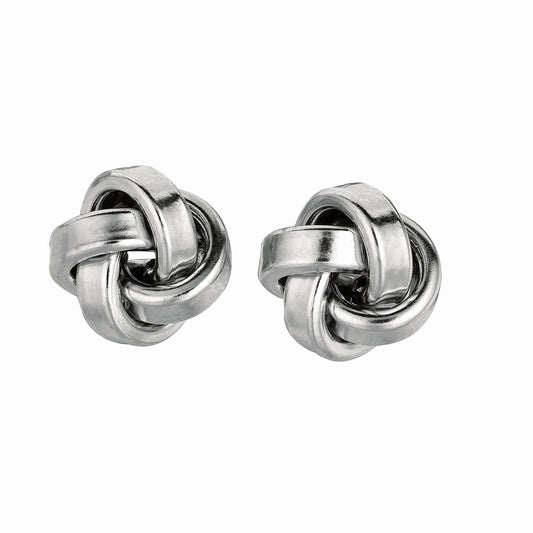 Royal Chain Silver Medium Polished Love Knot Earring AGE786