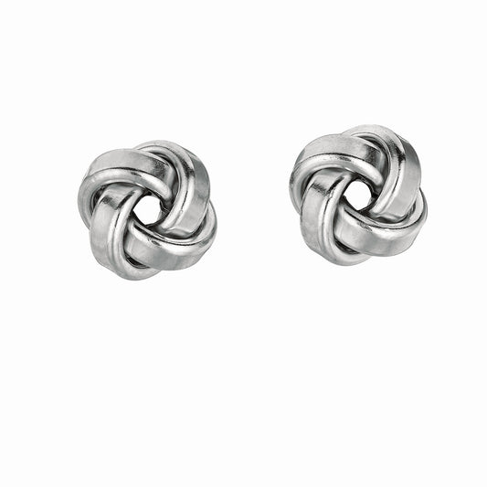 Royal Chain Silver Small Polished Love Knot Earring AGE789