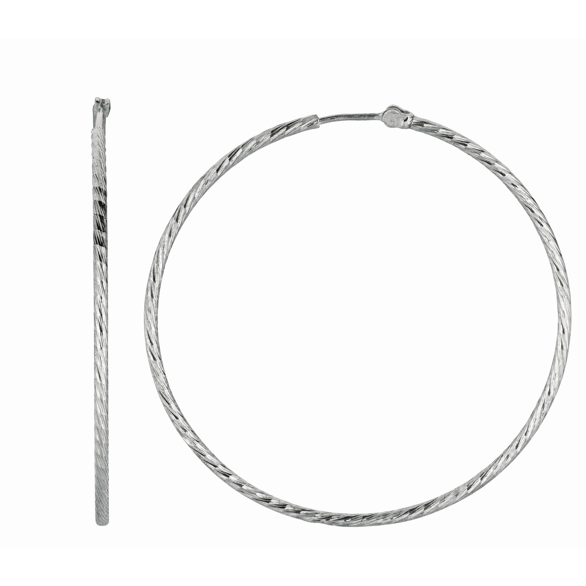Royal Chain Silver 1.5x4.5mm Endless Hoop Earring AGE943