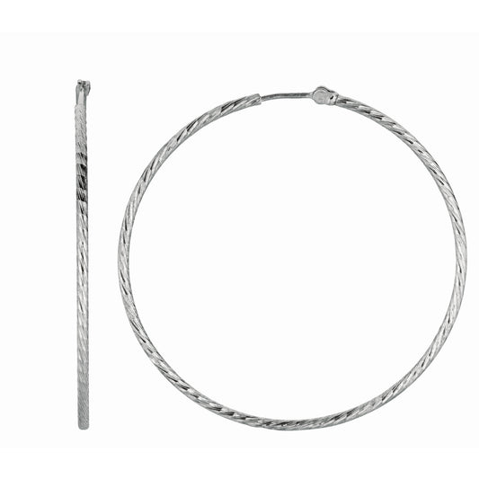 Royal Chain Silver 1.5x4.5mm Endless Hoop Earring AGE943