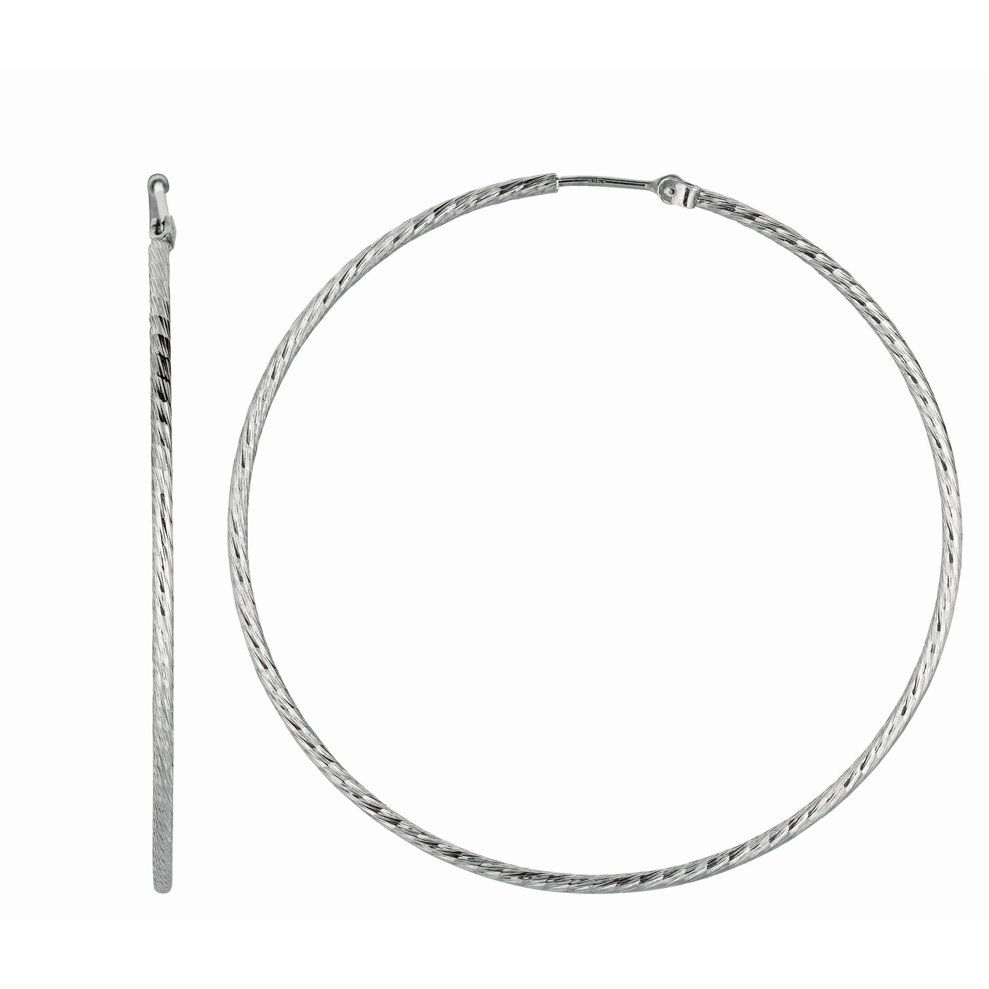 Royal Chain Silver 1.5x4.5mm Endless Hoop Earring AGE943