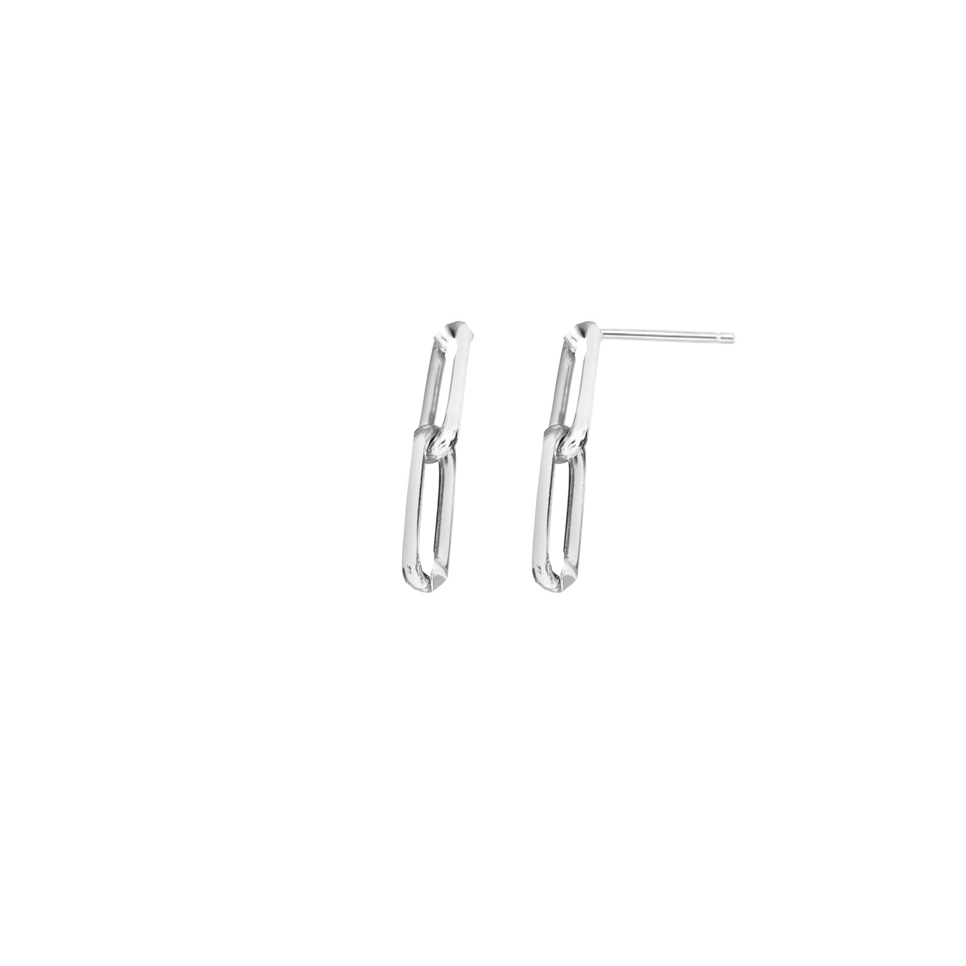 Royal Chain Silver Two Link Paperclip Dangle Earring AGER13184