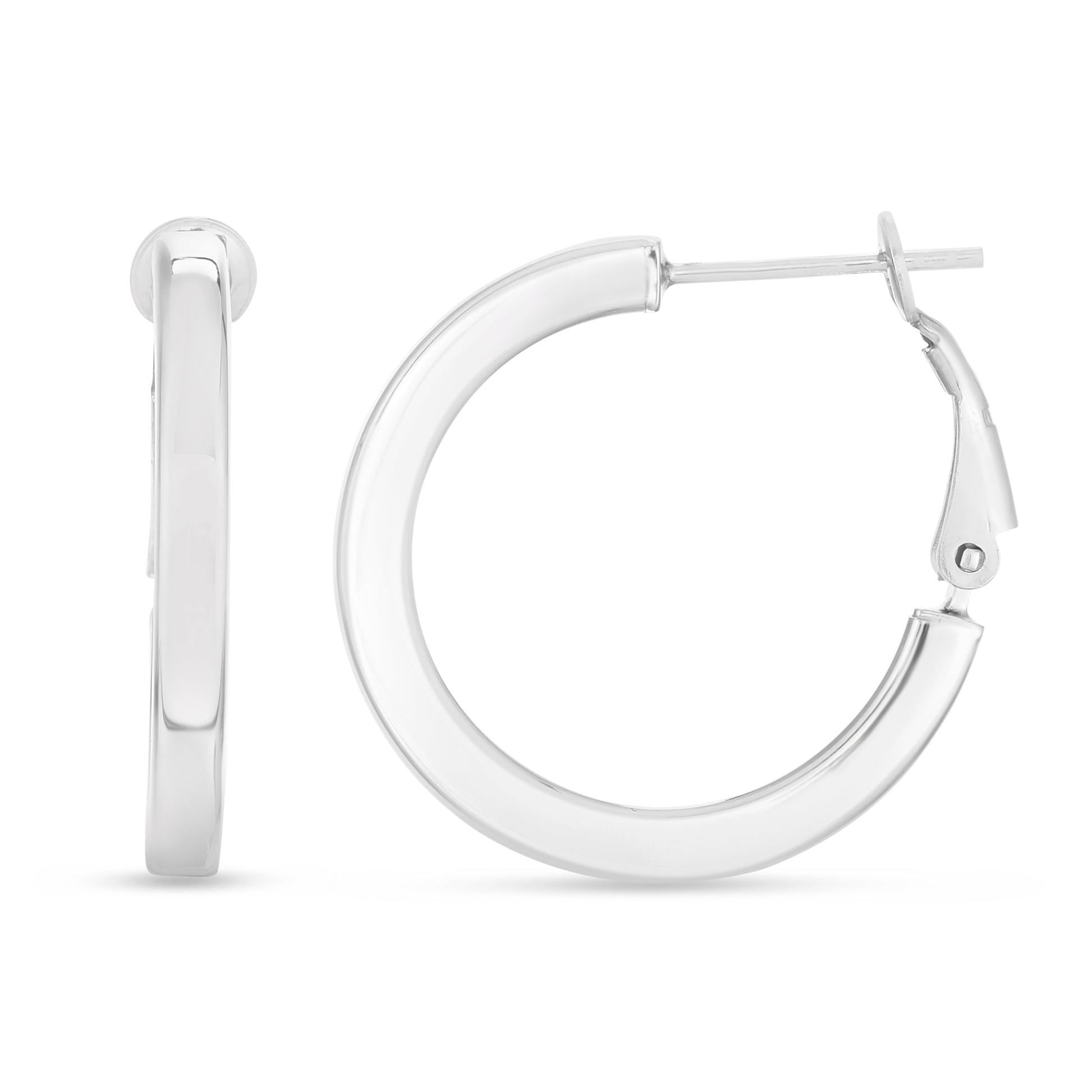 Royal Chain Silver 27mm Snap Hoops AGER14042