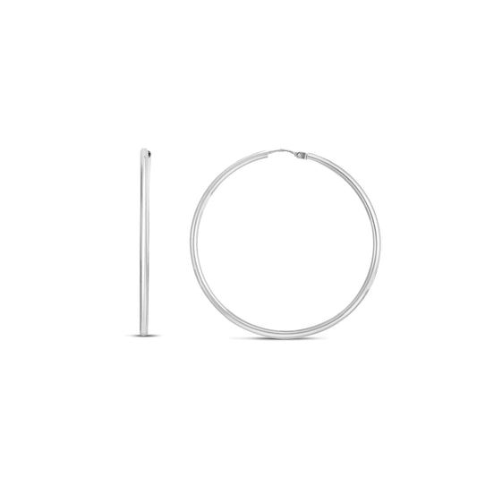 Royal Chain Silver 40mm Endless Hoops AGER14049