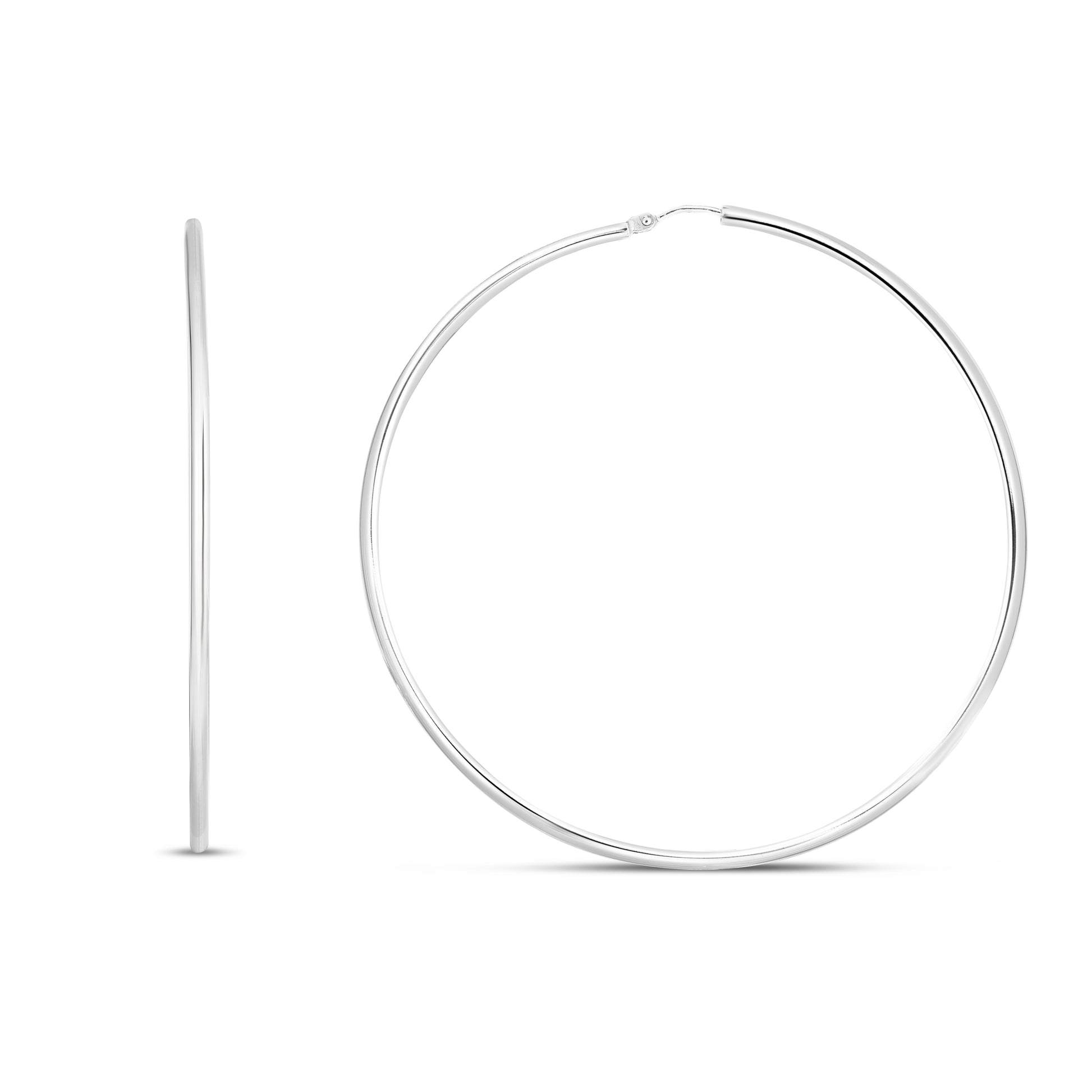 Royal Chain Silver 40mm Endless Hoops AGER14049