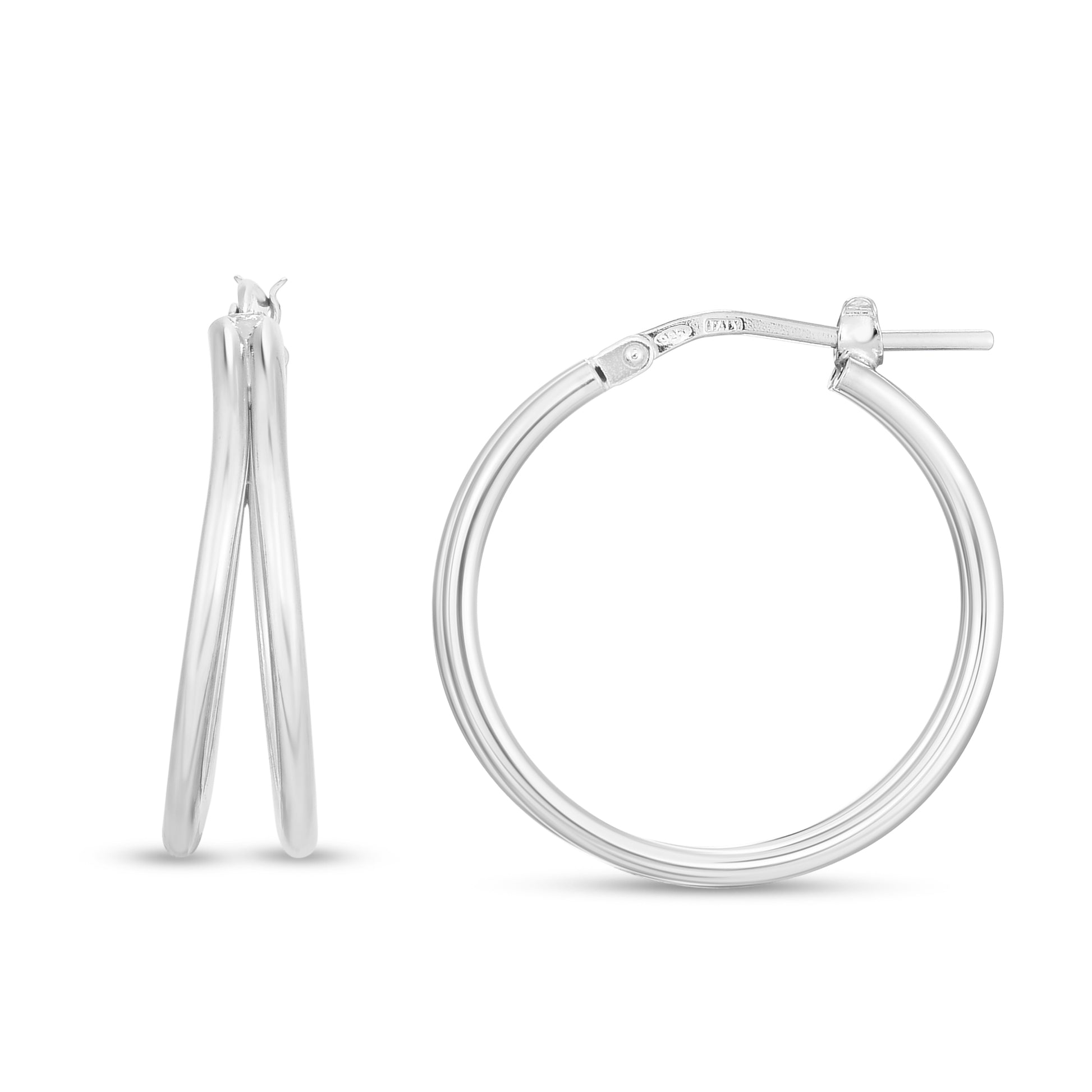 Royal Chain Silver 23mm Split Hoops AGER14225